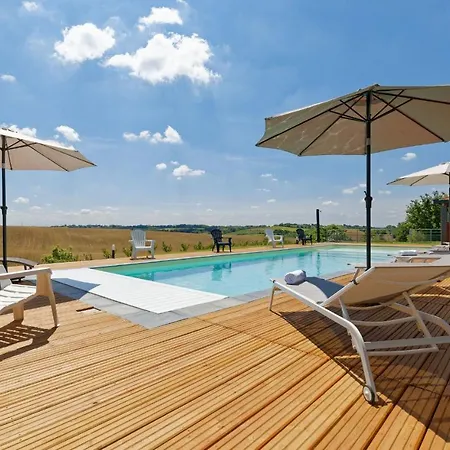 Ferienhaus De Groupes & Piscine De La Maison Bleue Du Gers *